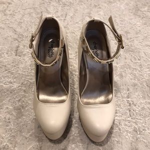 NWOT Heels w/ Genuine Swarovski Crystallized Strap